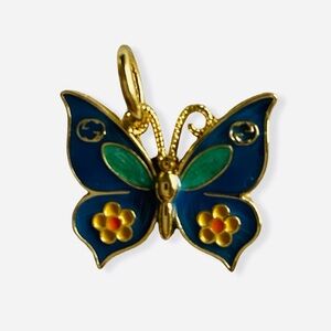 GUCCI Vintage Butterfly Charm Zip Pull